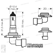 LAMPE 12V 51W P22D