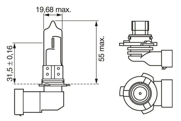 LAMPE HB3 / 60W 12V (P20d)