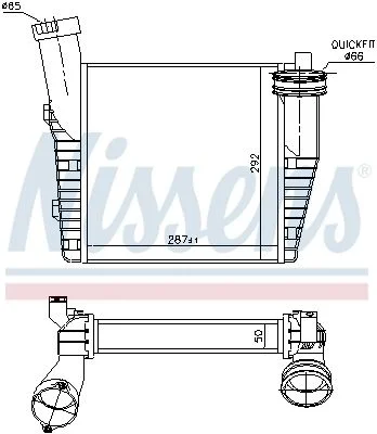 INTERCOOLER PORSCHE CAYENNE-AUDI Q7-VW TOUAREG 2.5 2003---2010