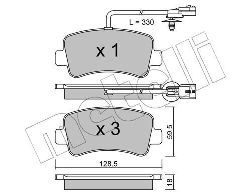 PJX03325 PLAQ FREIN AR RLT MASTER LCV,OPEL MOVANO 2.3 DCI =22-0899-0