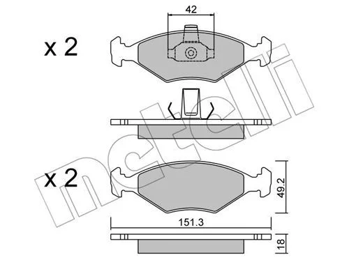 J.PLAQUETTE AV FIAT PALIO =GDB958=22-0273-2