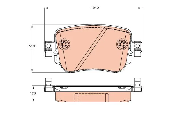 PLAQ ARR VW CADDY IV-SHARAN -AUDI A1