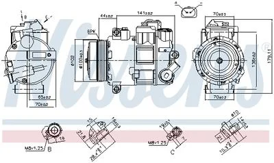 COMPRESSEUR CLIM VW CRAFTER 30-35 2.0 TDI -2011-2016