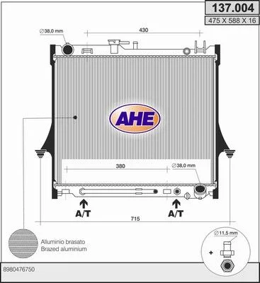 Radiateur de refroidissement AHE