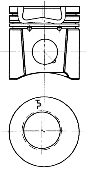 PIST KHD 1012 D.94, Axe:34, HA:61,2, CH:49,65 3coniquex2x3