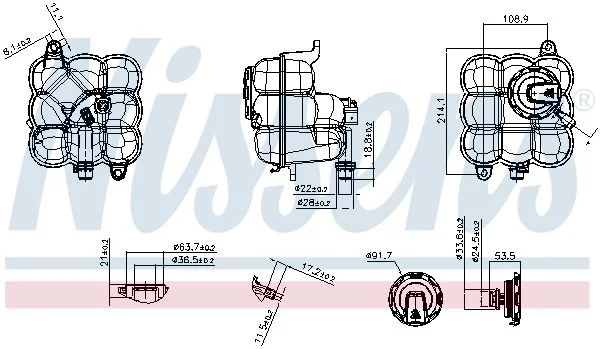 VASE EAU AUDI Q7/Q8-VW TOUAREG (CR7,RC8) 3.0 TDI 2017-