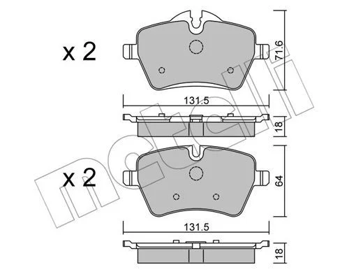 J.PLAQ FREIN AV MINI COOPER R50-53 2002-2006=FDB4080