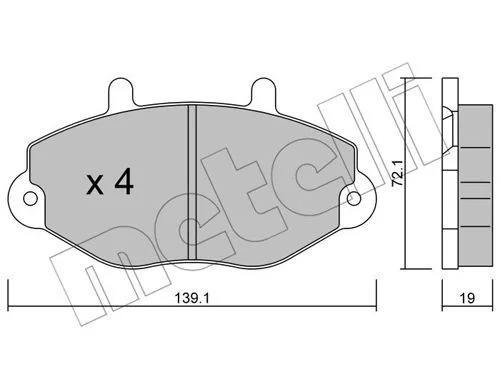 PJX01111 PLAQ DE FREIN FORD TRANSIT 2.0 ---1991-1994