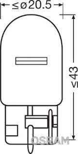 LAMPE 1P 12V,WX21W ORANGE
