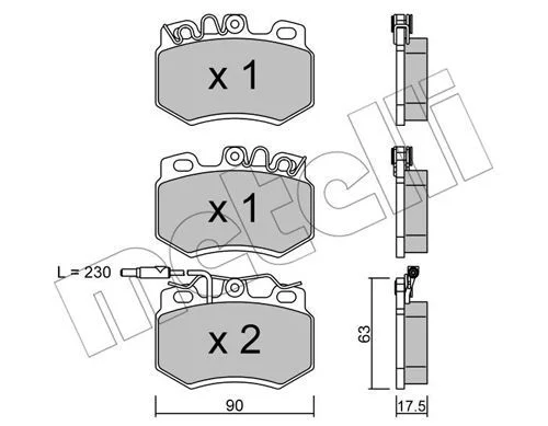 PP.032 PLAQ DE FREIN PEUGEOT 205-306-309 - CITROEN C15<20923>