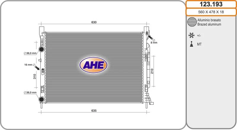 Radiateur de refroidissement AHE