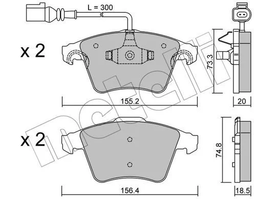 PLAQ FREIN.F  AV  VW TOUAREG  7LA=22-0552-2=573391CH