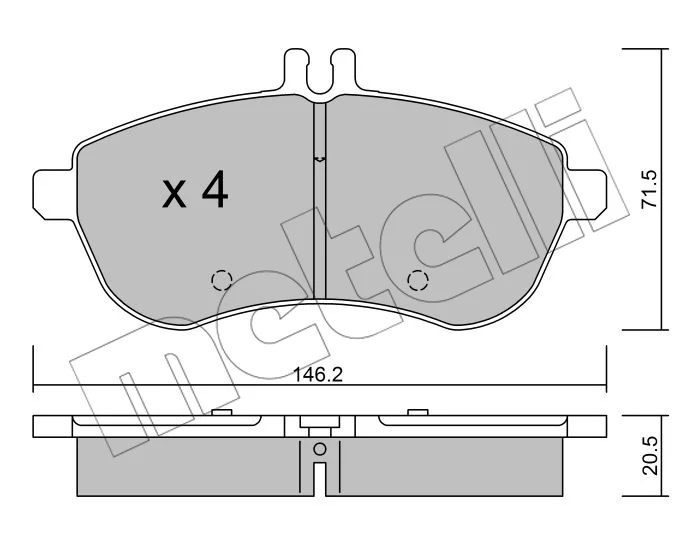 PLAQUETTE AV MERC CLAS C180/E120CDI=22-665-0 =PL24306