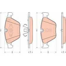 JEU PLAQ AV 155X68.2X20 BMW 3-X1  SYS ATE =22-0558-6