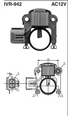 REGULATEUR D'ALTERNATEUR MITSUBISHI L.200 2.5TD=MD618735
