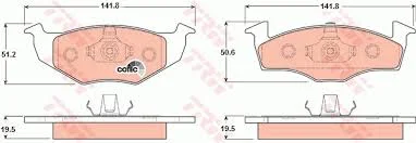 JEUX DE PLAQ.FREIN AV VW GOLF III,POLO CLASSIQUE 1.9 SDI-TD=22-0206-1