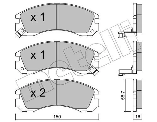 PLAQ AV MITSUBISHI 3000 GT-GALANT-GTO-L200=FDB765=GDB3200=22-0134-0