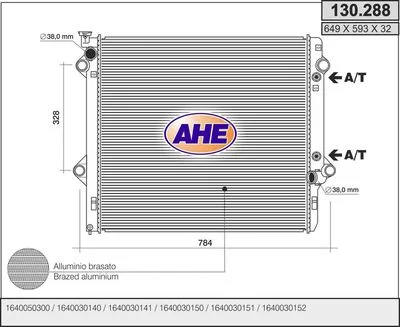 Radiateur de refroidissement AHE