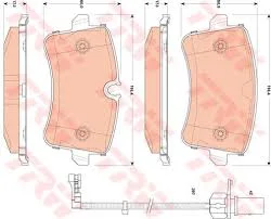 JEUX PLAQ.FREIN AR AUDI A8  T.T  =GDB1975=22-0955-1K