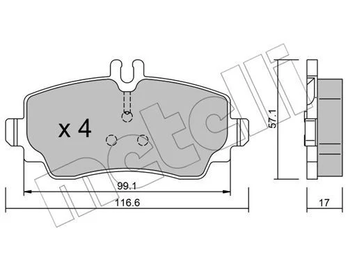 PLAQ DE FRIEN AV MERCEDES CLASSE A 160 CDI = GDB1293