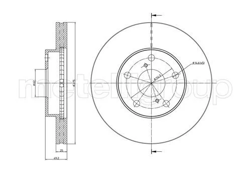 Disque de frein avant METELLI · Ø 275 mm