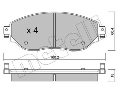 PLAQ AV. 160x60x18, R. TRAFIC IV - NISSAN NV 300 2014