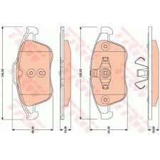PLAQUETTE AV RENAULT L'AGUNA III 2.0 DCI 07++++=FDB4068=0986494381