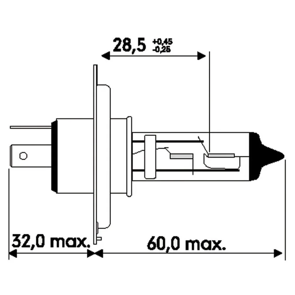 LAMPE 24V 75/70W  P43T ECONOMIQUE