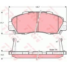 J.PLAQ DE FREIN AV HONDA CIVIC CRV / HRV-1,6  16V  99+++