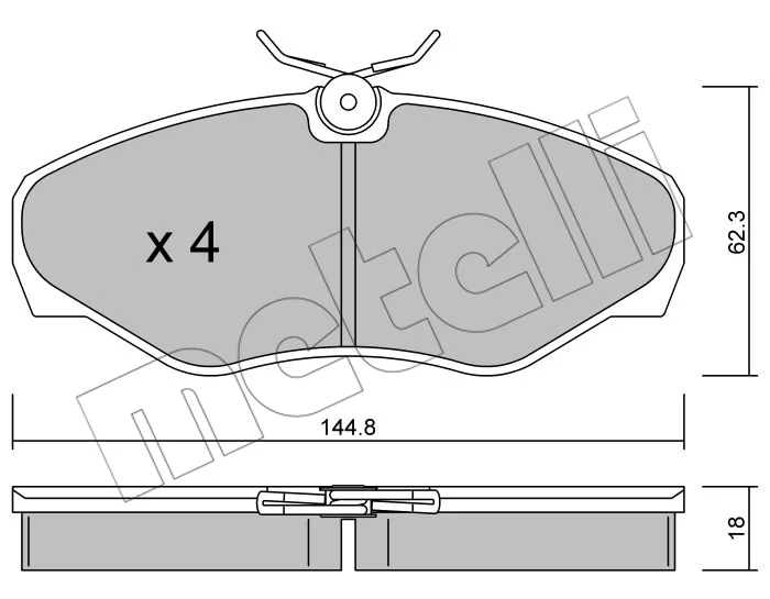 PJX04213 PLAQ DE FREIN AV RENAULT ESPACE=FVR1515=22-0338-2