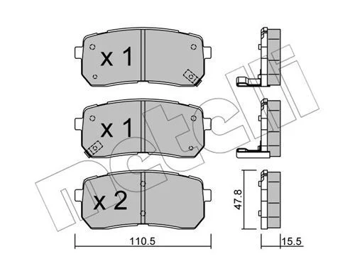 PLAQ FR.ARR  KIA SORENTO-HYUNDAI IX55-H1 =22-0786-0=GDB3449