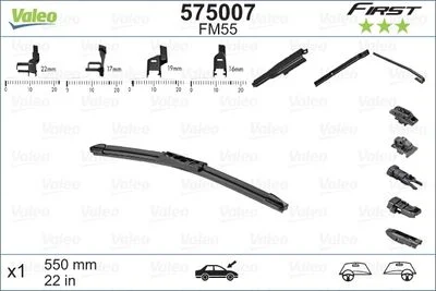 BALAI D'ESSUI -GLACE FIRST FLAT 55 Cm -VFB55 (remplacé par 575007)