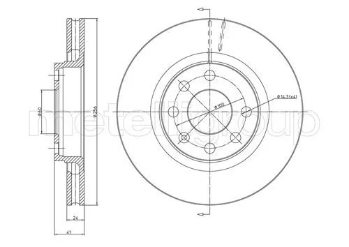 Disque de frein avant METELLI · Ø 256 mm