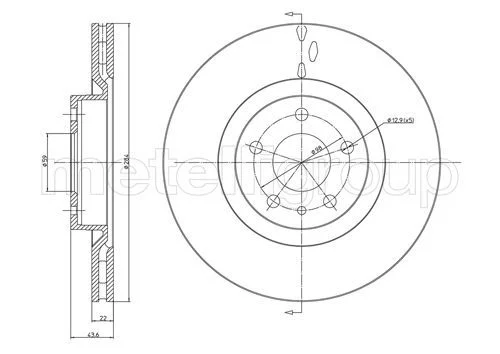 Disque de frein avant METELLI · Ø 284 mm