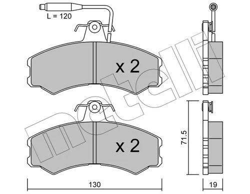 PJX03026 PLAQ DE FREIN CITROEN C25=22-0031-0