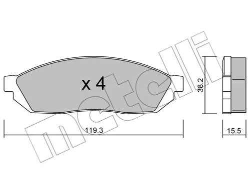 PH.052 PLAQ FR AV (119X39X15)SUZIKI SUPER CARRY=FDB208=22-0087-0