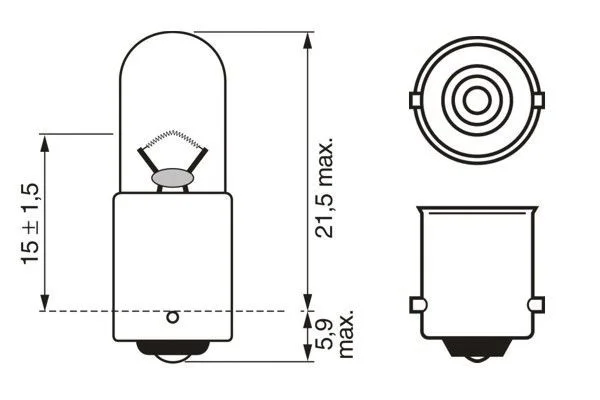 LAMPE 24V/ 4W/ T4W/ ECOTRUCK, T4W