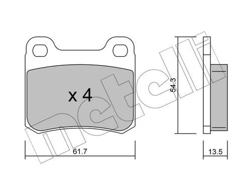 PM.015 PLAQ DE FREIN MERCEDES 190-200-220-240 AR=22-0092-0