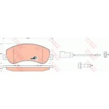 J.PLAQ DE FREIN AV FORD TRANSITE 2.2TDCI-2.4 TDCI  2006++=22-0680-00
