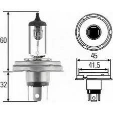 LAMPE H4,12V 60/55W P45