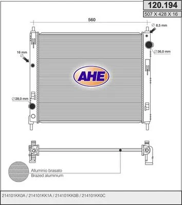 Radiateur de refroidissement AHE