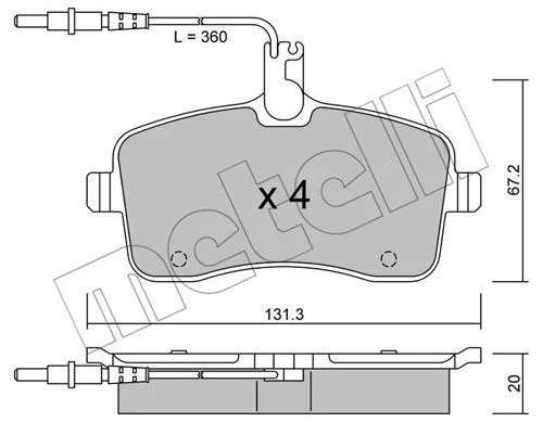 PP.407 PLAQ DE FREIN PEUGEOT : 407 - 407 SW =22-0600-0