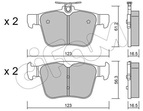 PLAQ DE FR ARR AUDI A3-SKODA,GOLF VI=FDB4697=GDB1957=DK-1957-30