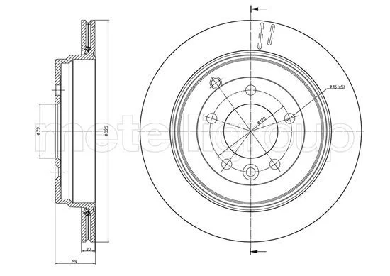 D/F ARR ø325X79X59X5T-,L.R DIS.YIII-R.ROVER SPORT 2009=A4008V=231019C