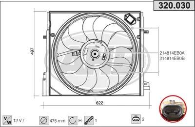 VENTILATEUR NISSAN QASHQAI II-RENAULT KADJAR 1.6 dCi 130 --2015--