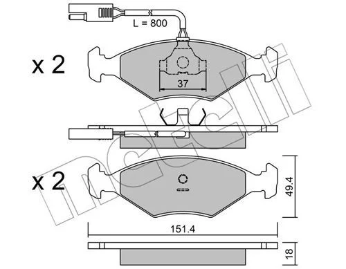 PF.092 PLAQ DE FREIN FIAT PALIO = PL21962=22-0057-0