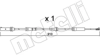 TEMOIN D'USURE PLAQ FR BMW 5 (G30, F90): 520 i --2016-2019