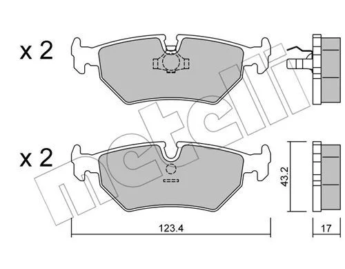 J.PLAQUETTE AR CITROEN EVASION,FIAT ULYSSE,P 806 =GDB1258