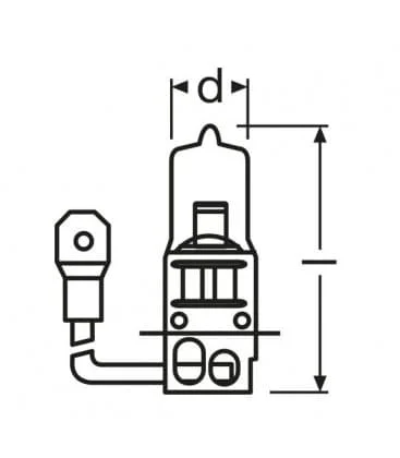 LAMPE 24V 70W  PK22S ECONOMIQUE