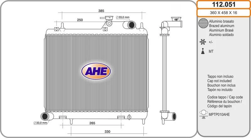 Radiateur de refroidissement AHE